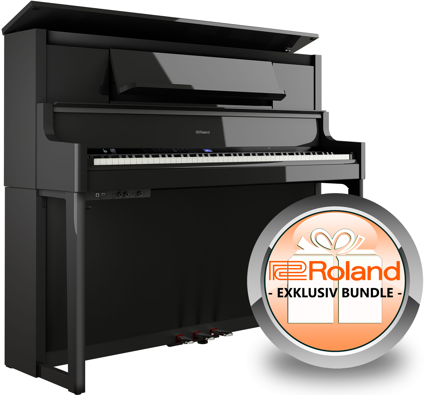 Bild von Roland LX-9 PE Digitalpiano Polished Ebony - Schwarz Hochglanz - Exklusiv-Bundle