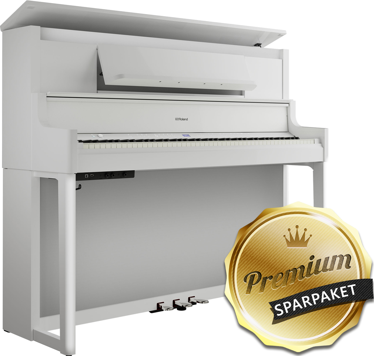 Bild von Roland LX-9 PW Digitalpiano Polished White - Weiß Hochglanz - Premium-Sparpaket