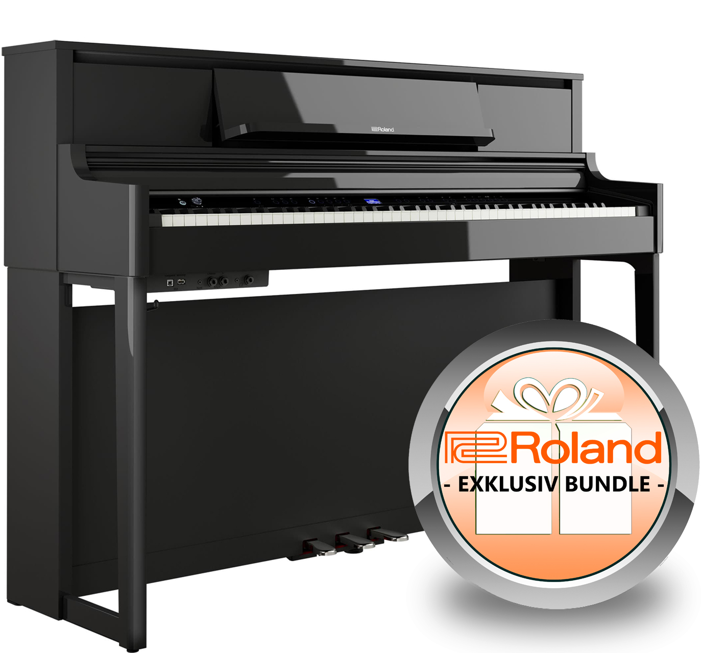 Bild von Roland LX-5 PE Digitalpiano Polished Ebony - Schwarz Hochglanz - Exklusiv-Bundle