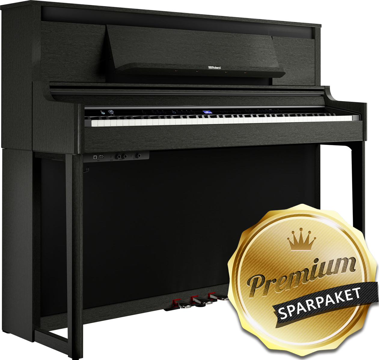 Bild von Roland LX-6 CH Digitalpiano Charcoal Black - Schwarz - Premium-Sparpaket inkl. Montage