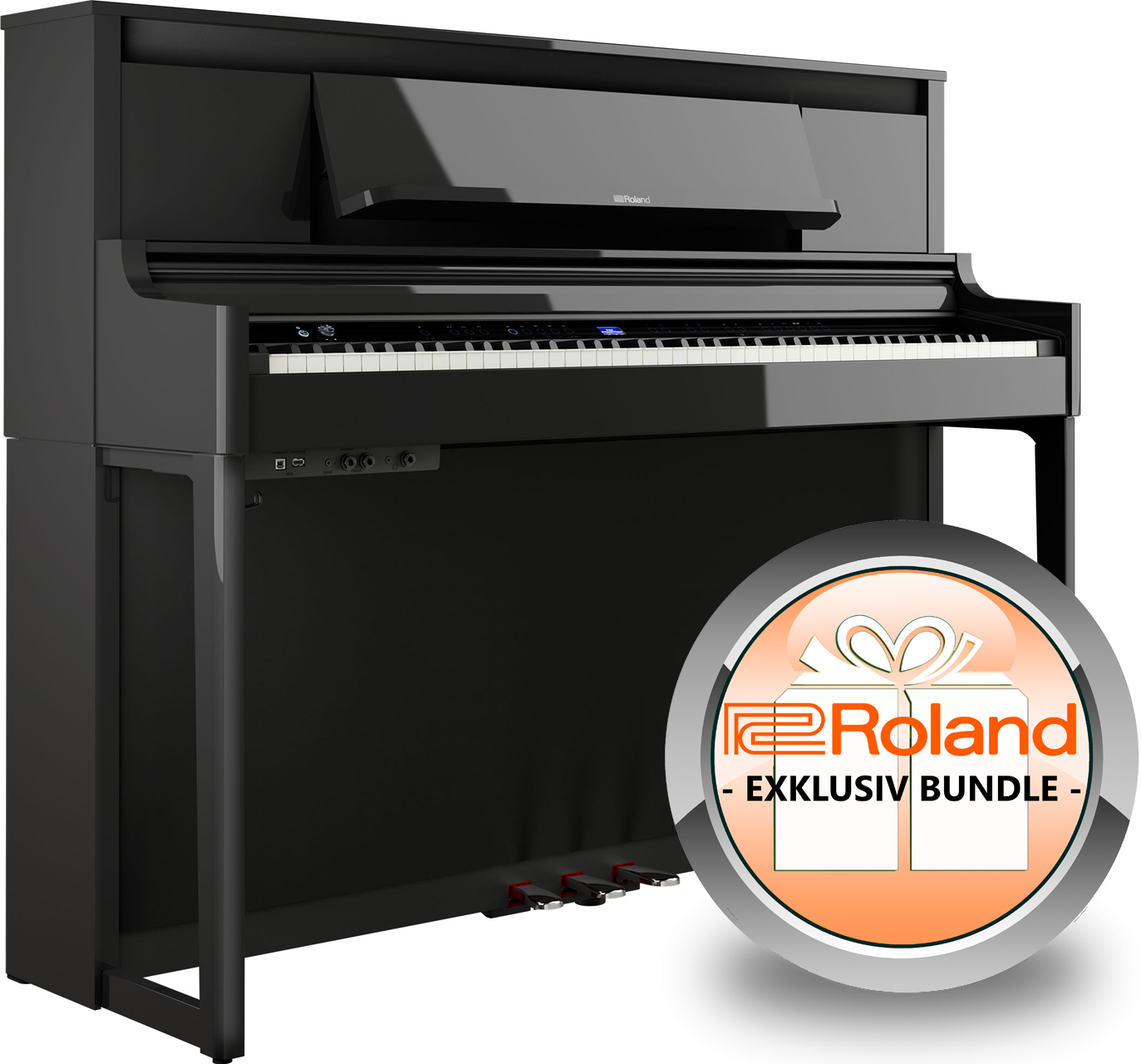 Bild von Roland LX-6 PE Digitalpiano Polished Ebony - Schwarz Hochglanz - Exklusiv-Bundle