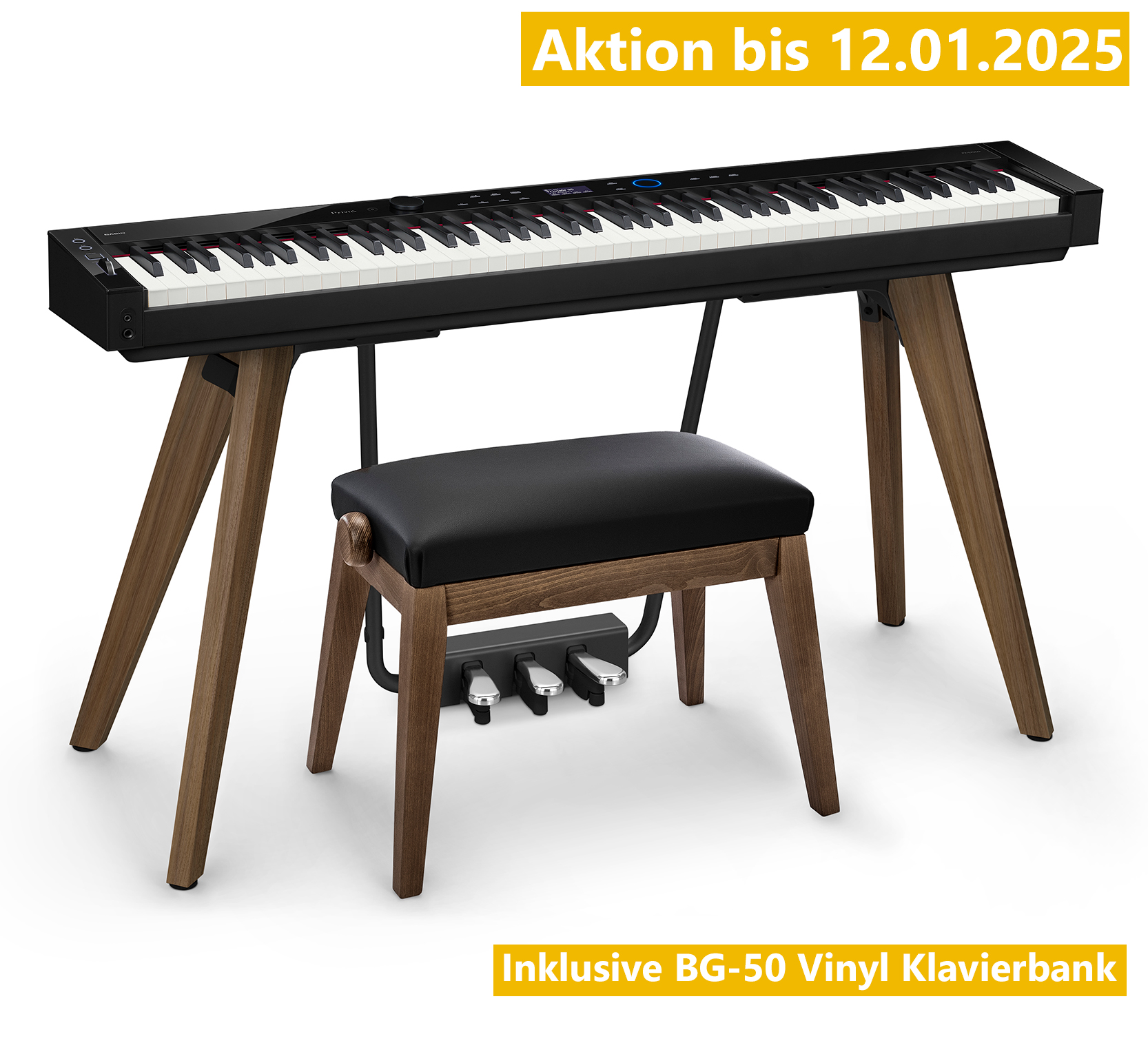 Bild von Casio Privia PX-S7000 BK Schwarz - AKTIONS-SET inkl. Klavierbank