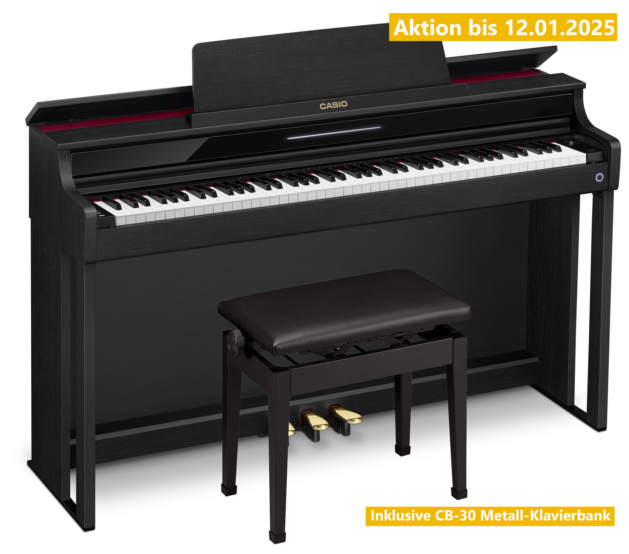 Bild von Casio Celviano AP-550 BK - Schwarz Matt - AKTIONS-SET inkl. Klavierbank