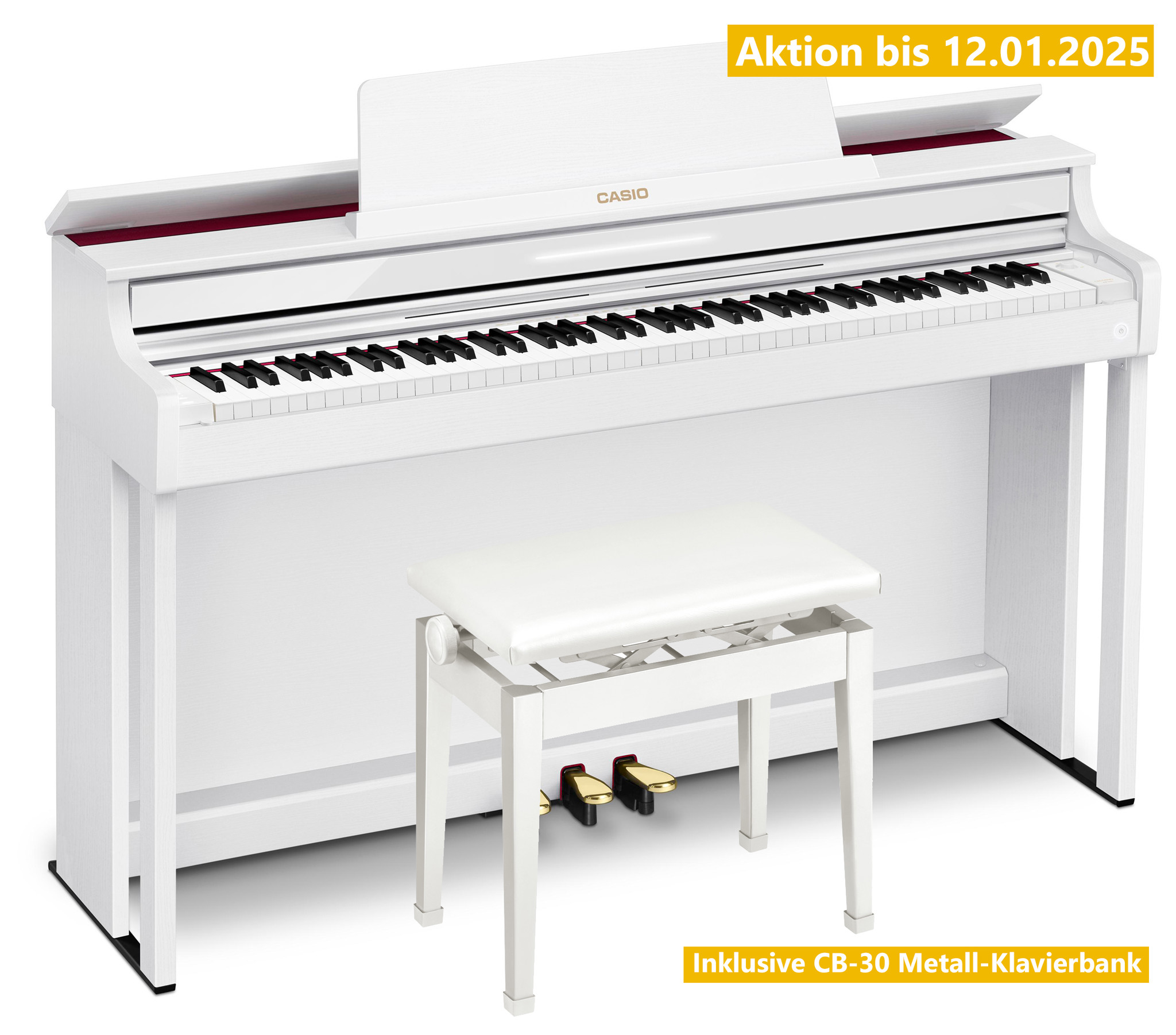 Bild von Casio Celviano AP-550 WE - Weiß Matt - AKTIONS-SET inkl. Klavierbank