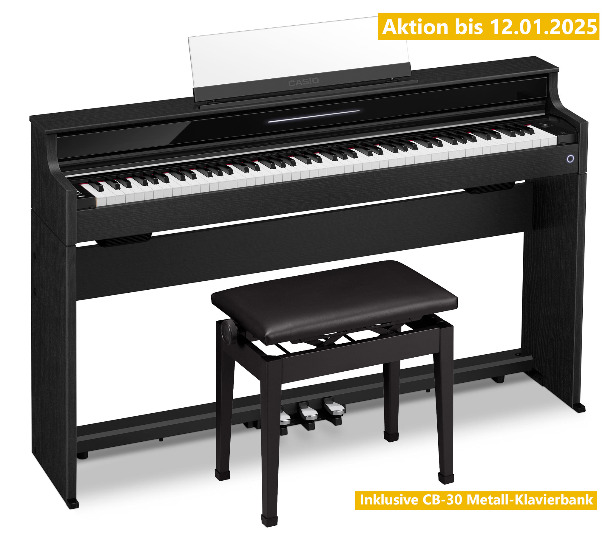 Bild von Casio Celviano AP-S450 BK - Schwarz Matt - AKTIONS-SET inkl. Klavierbank