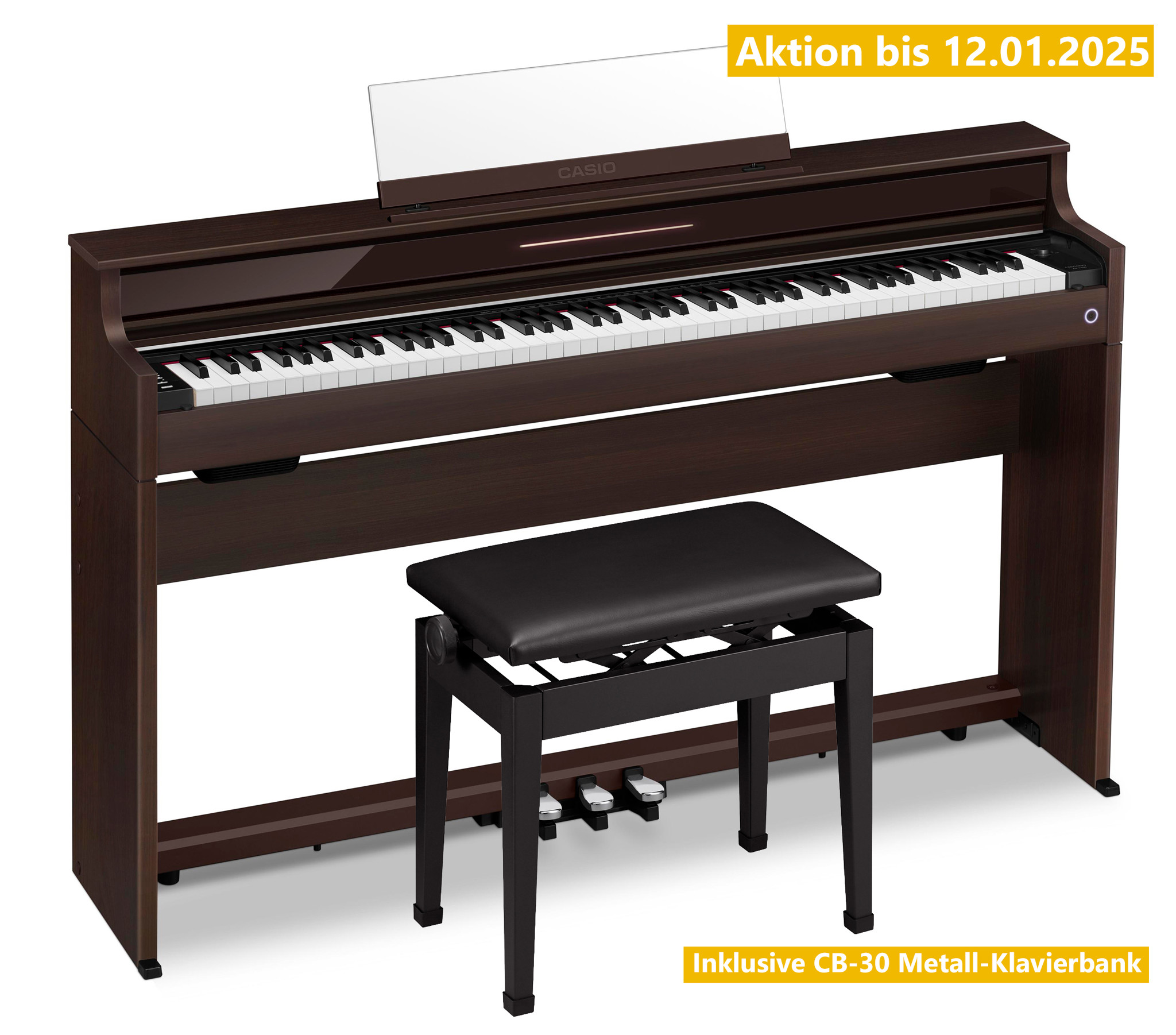 Bild von Casio Celviano AP-S450 BN - Braun - AKTIONS-SET inkl. Klavierbank